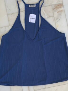 Free People Intimately Tank Top size Small Racerback cut Marin Blue